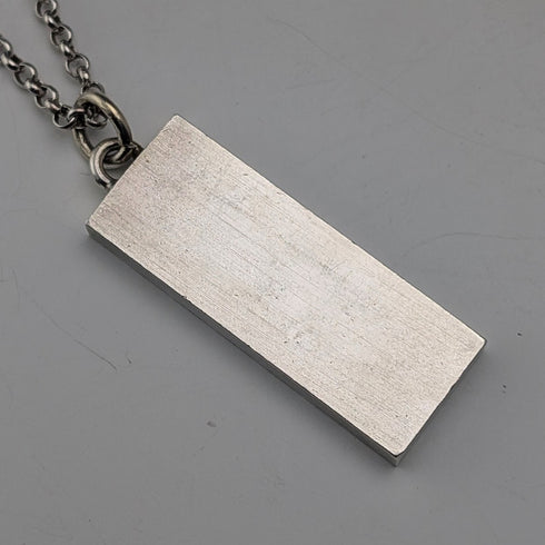 1977 British pure silver jubilee ingot pendant, 39.1g, with pure silver necklace, EJLd